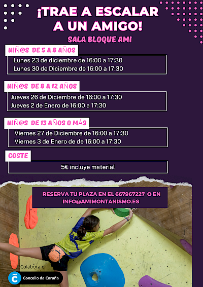 TRAE UN AMIGO A ESCALAR EN NAVIDAD