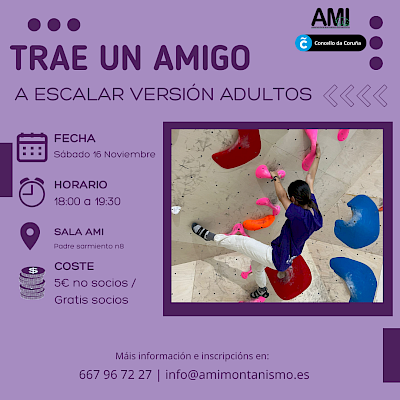 TRAE A ESCALAR A UN AMIGO: versión adultos